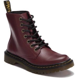 Dr Martens Luana Leather Lace-up Boot in Burgundy
